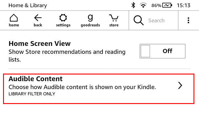 audible content highlighted