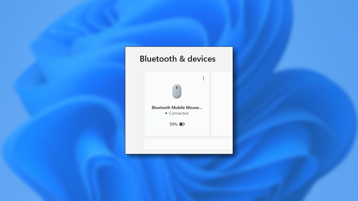 A Bluetooth Device Showing Battery Level in Windows 11