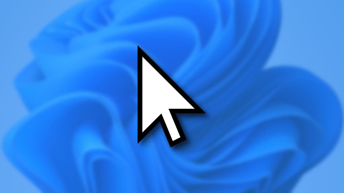 Windows 11 Mouse Cursor on a Blue Background