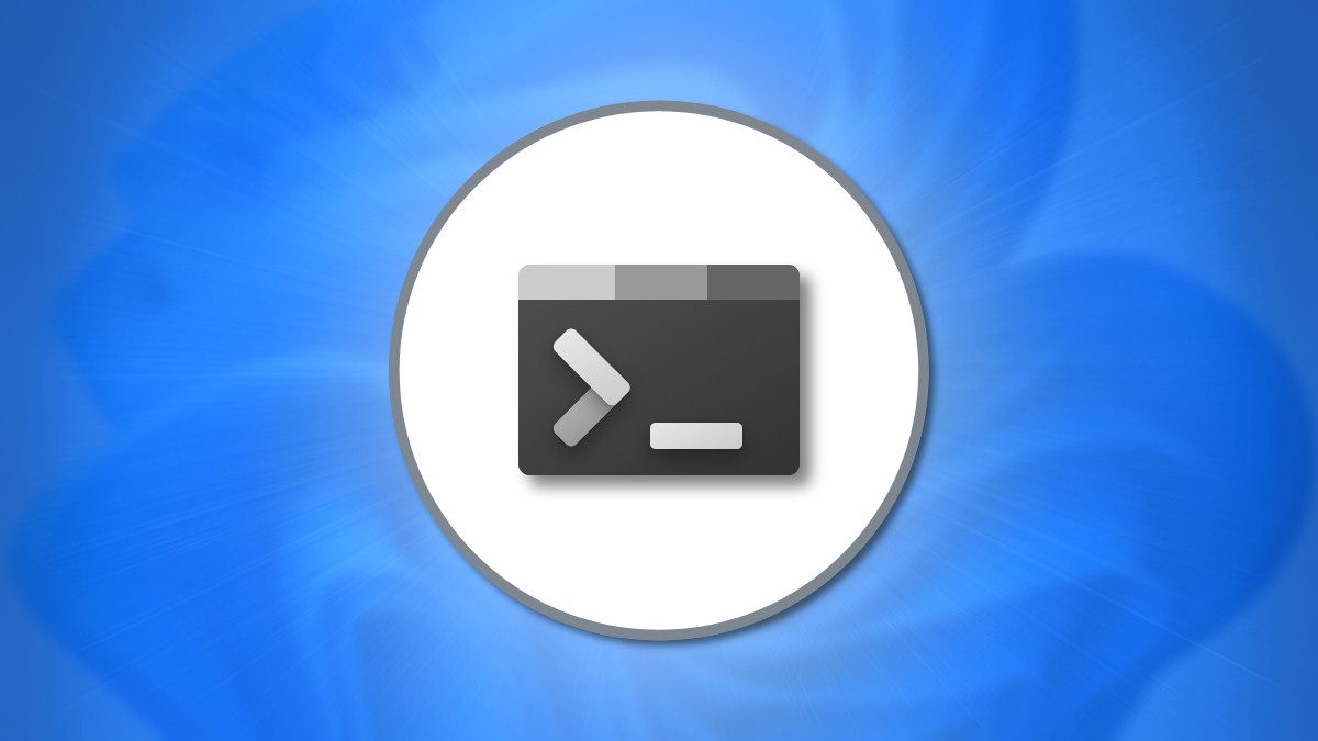 The Windows Terminal icon on a blue background