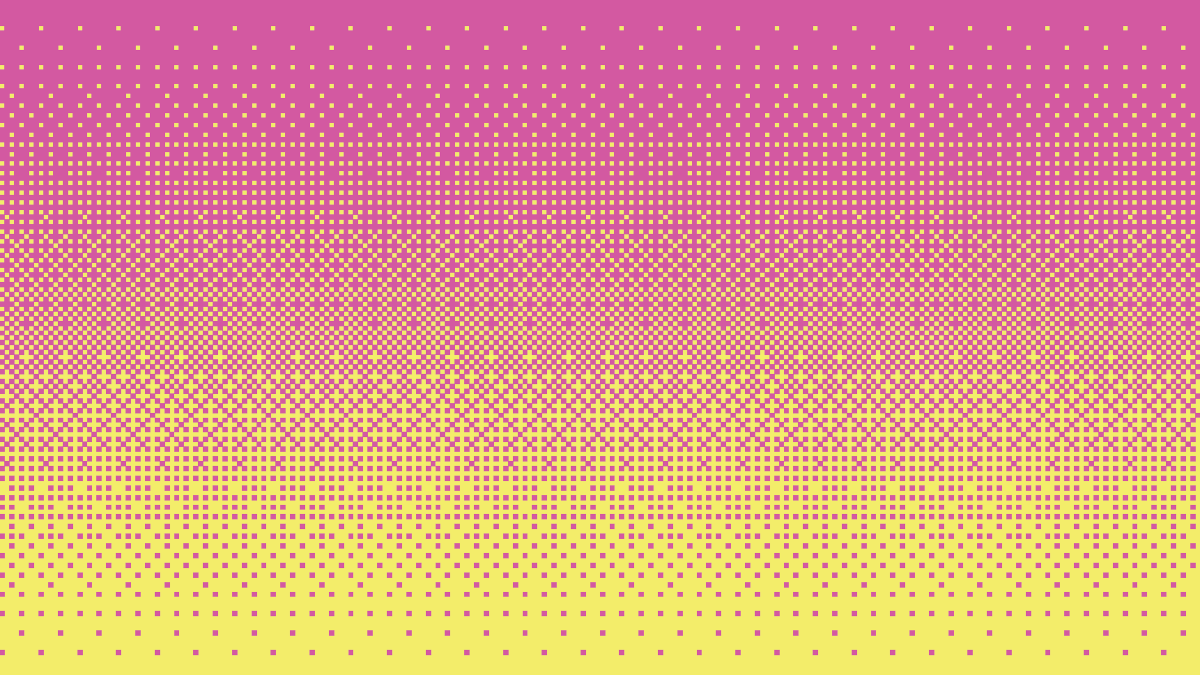 Yellow and pink dithering pixel art