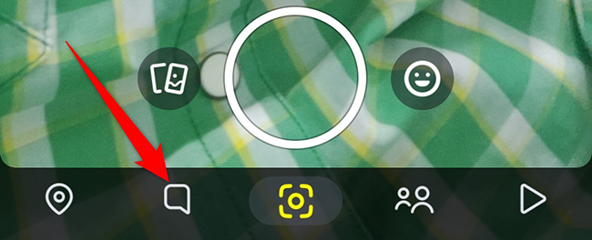 Tap the "Chat" option in Snapchat.