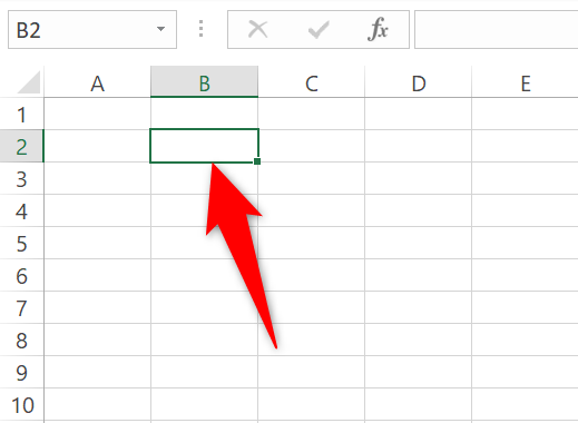 Click the cell in which the answer is to be displayed in Excel.