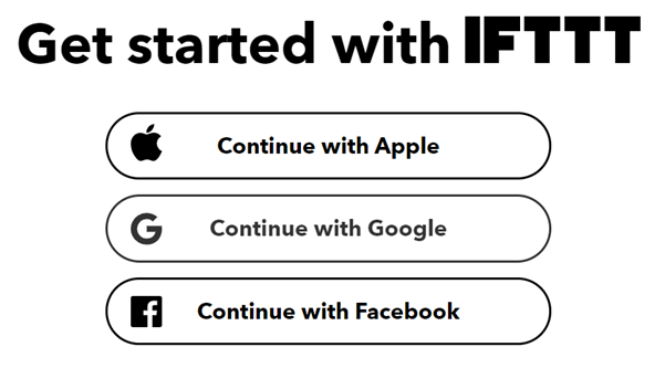 Sign in to IFTTT.
