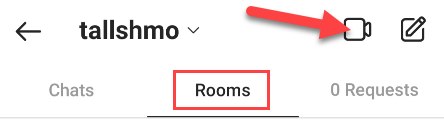 Go to the "Rooms" tab.