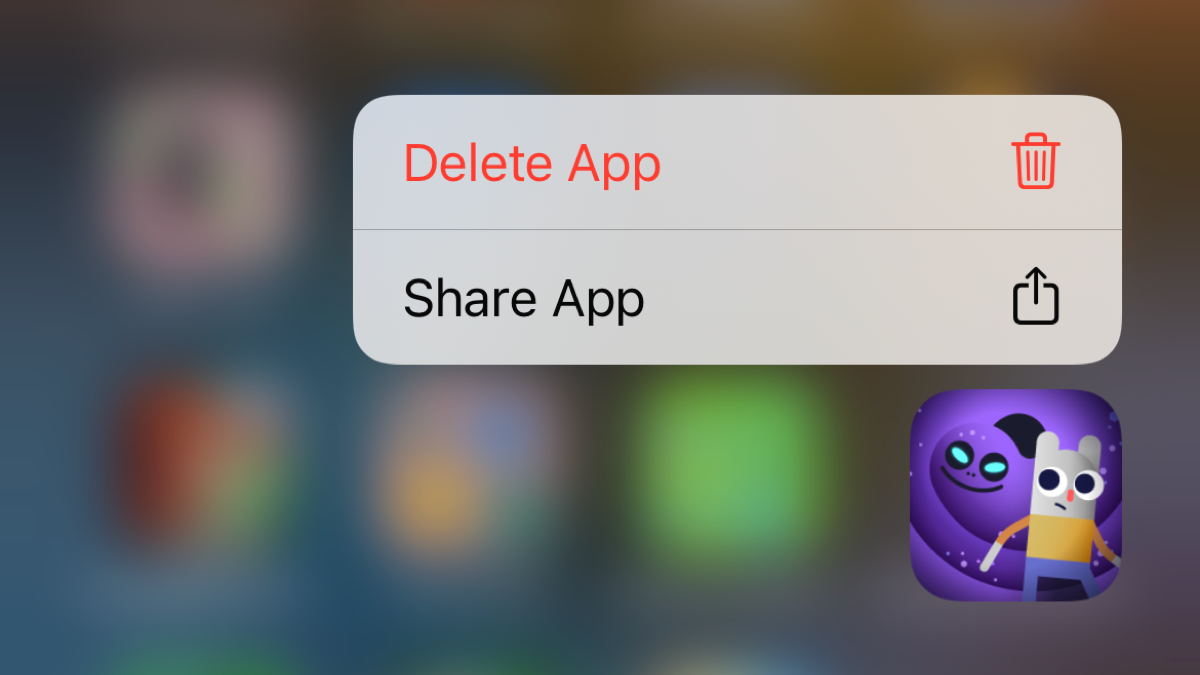 Delete an app on iPhone