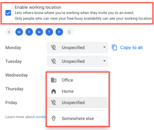 How to Show Your Work Hours and Location in Google Calendar