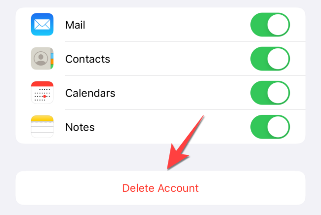 Select the "Delete Account" button.