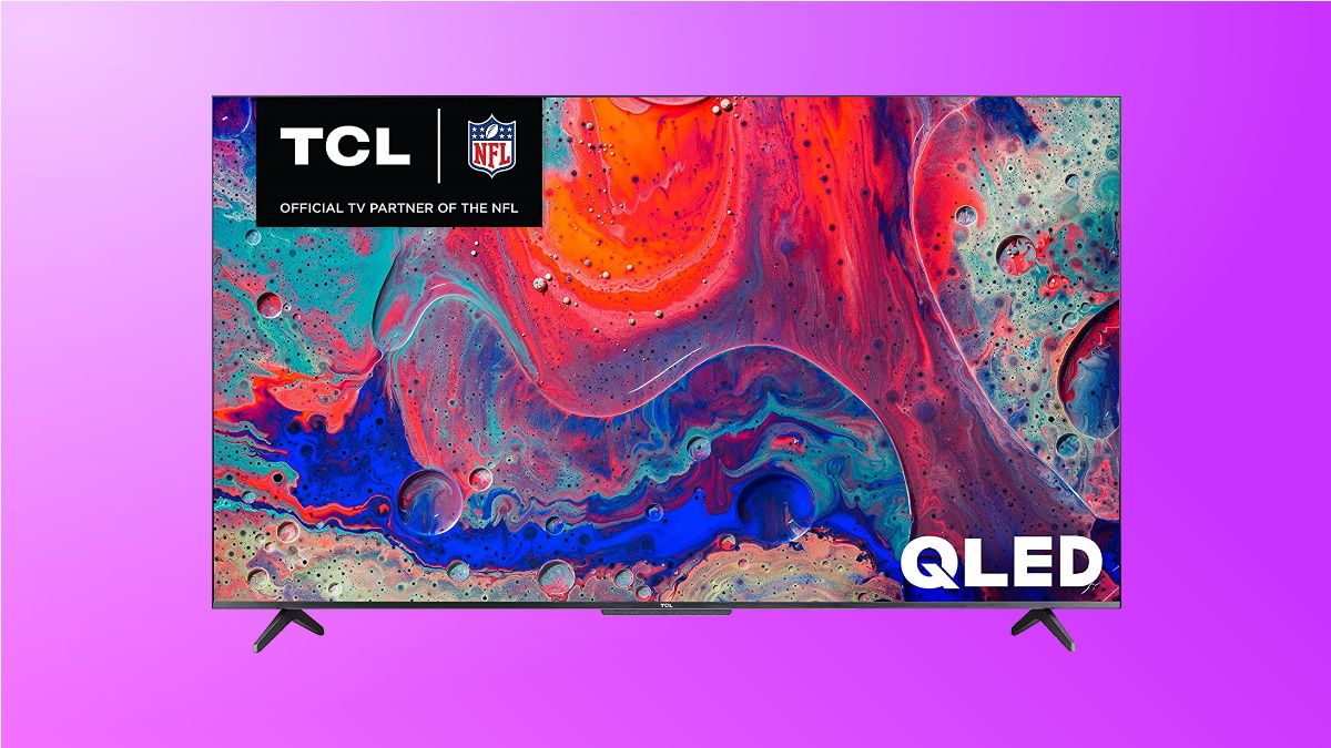 TCL 55S546 on purple background