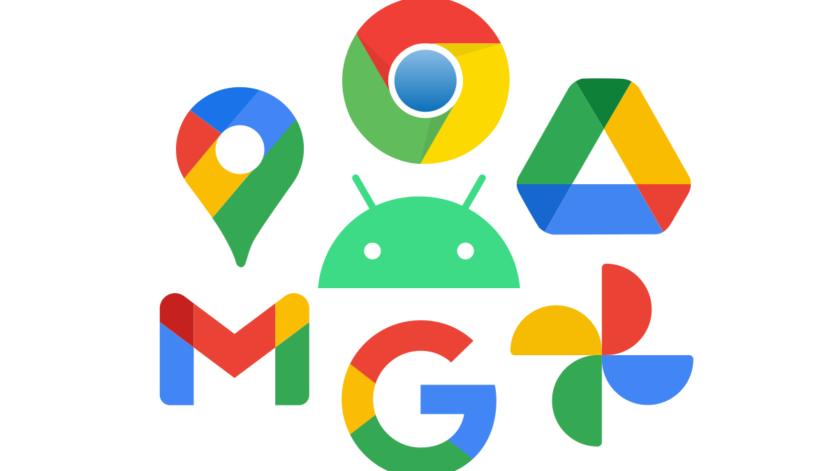 Android with Google logos