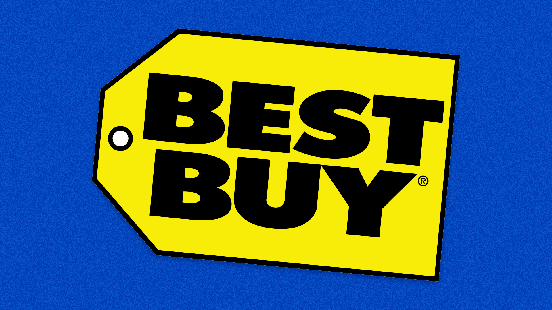 The Best Buy logo on a blue background.