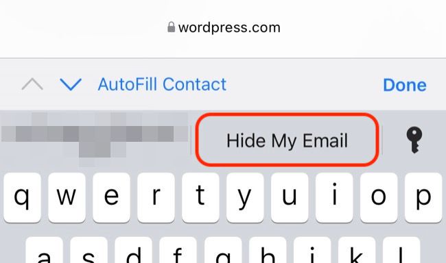 Use Hide My Email from the QuickType bar in iOS 15