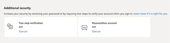 Microsoft passwordless