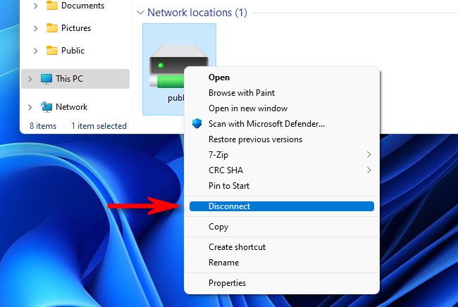How to Map a Network Drive on Windows - Right Click Disconnect 
