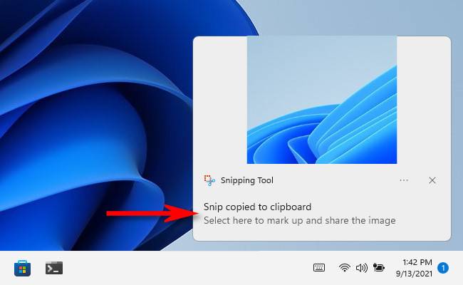 After taking a screenshot with Win+Shift+S you'll see a notification. Click it to edit the screenshot in Snipping Tool.
