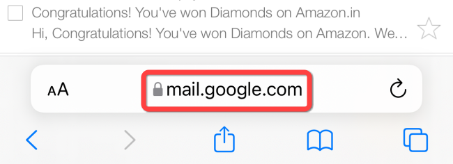 Type in Gmail's address in the address bar of Safari on iPhnoe or iPad.