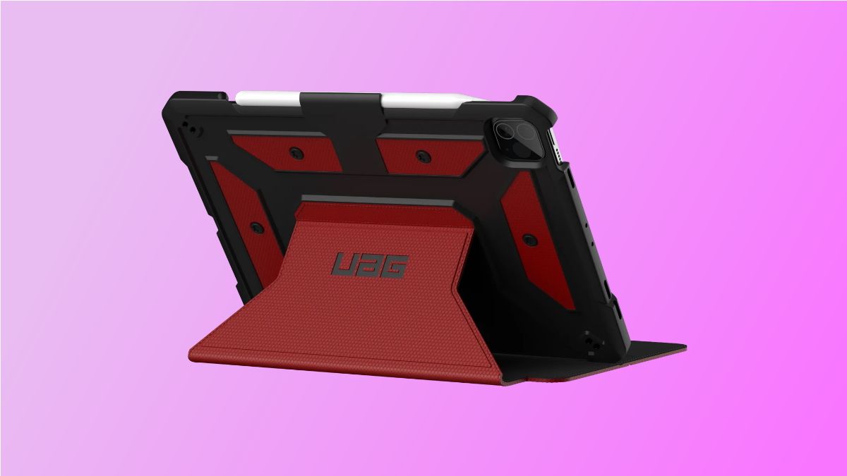 red UAG metropolis cover on pink background