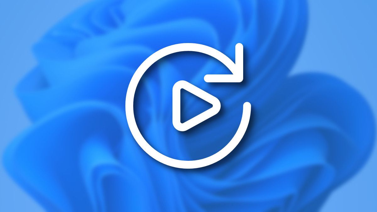 Windows 11 Autoplay Icon on blue