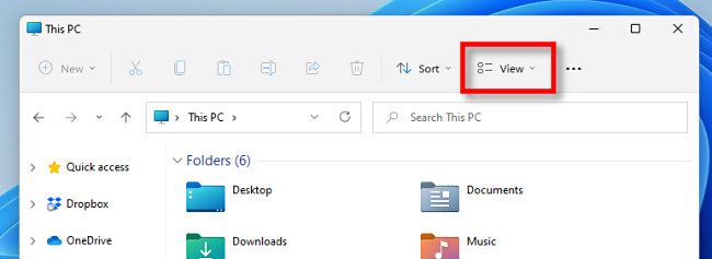 Click "View" in the toolbar.
