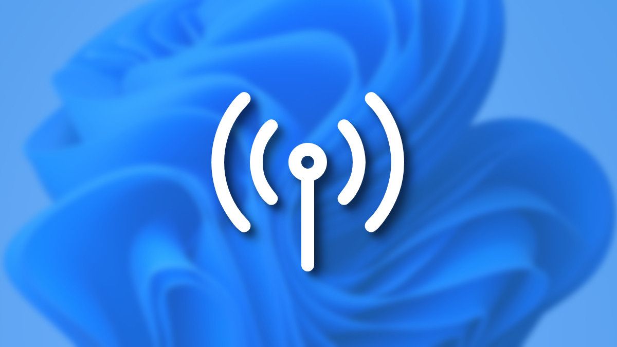 Windows 11 Mobile Hotspot Icon on a blue background
