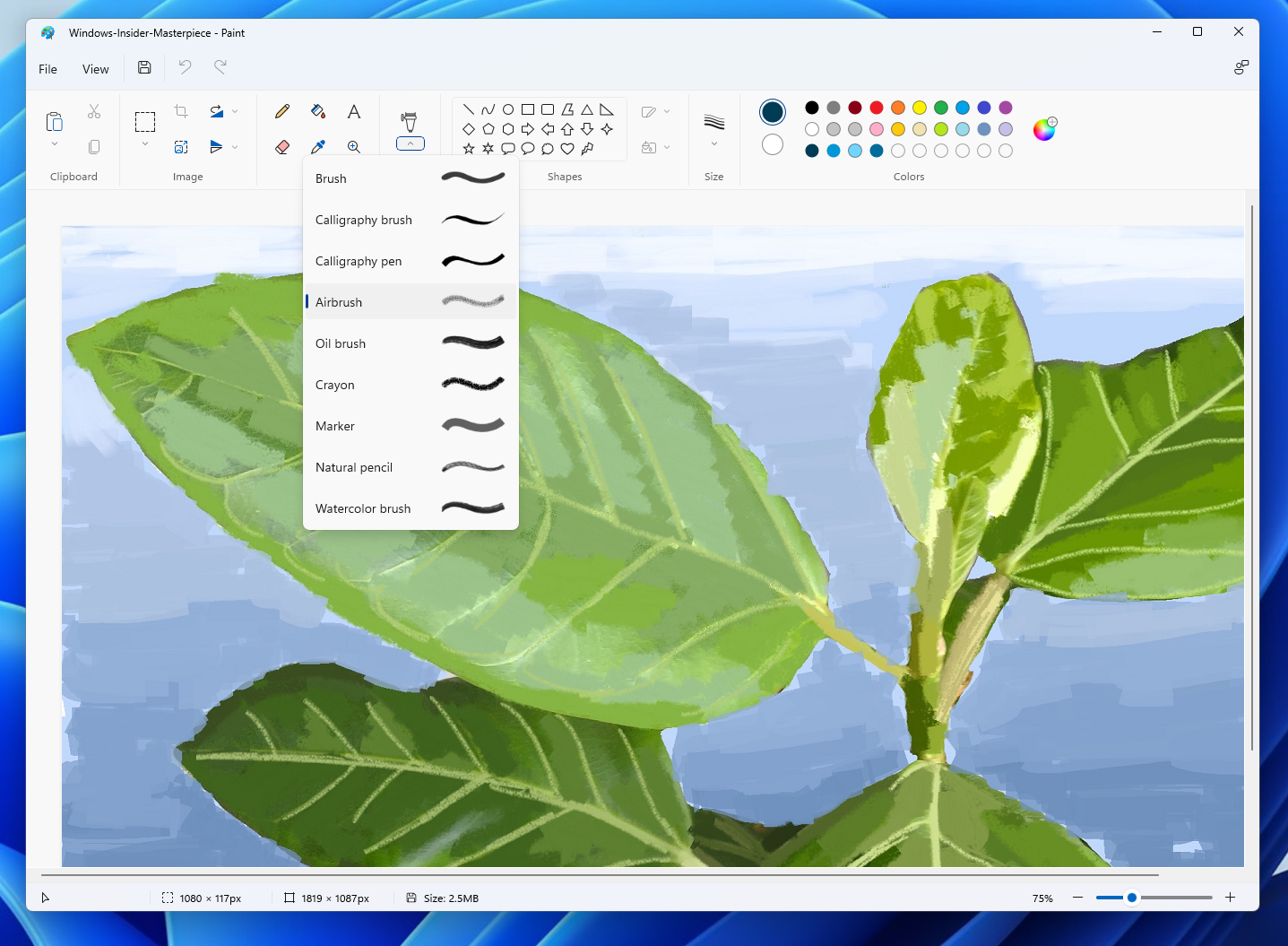 Windows 11 Paint app brushes