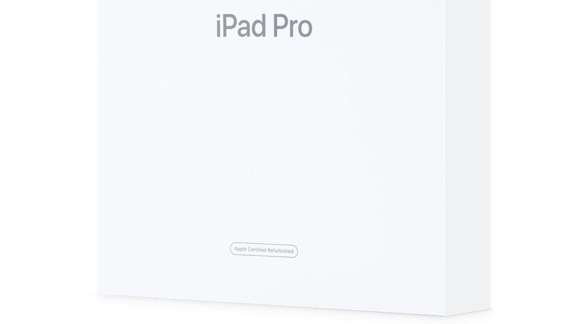 Apple refurbished iPad box