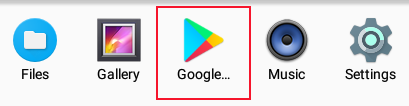 The Google Play store icon in Anbox