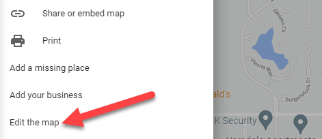 Select "Edit the Map."