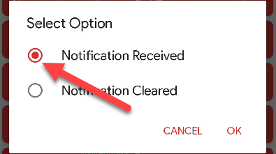 Select &quot;Notification Received.&quot;