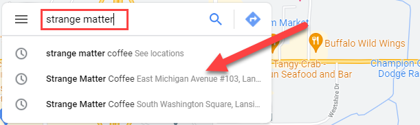 Find a location in Google Maps.