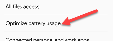 Now select &quot;Optimize Battery Usage.&quot;