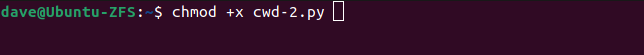 Using chmod to make a python script executable