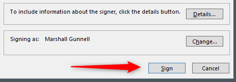 Click Sign to sign the document.