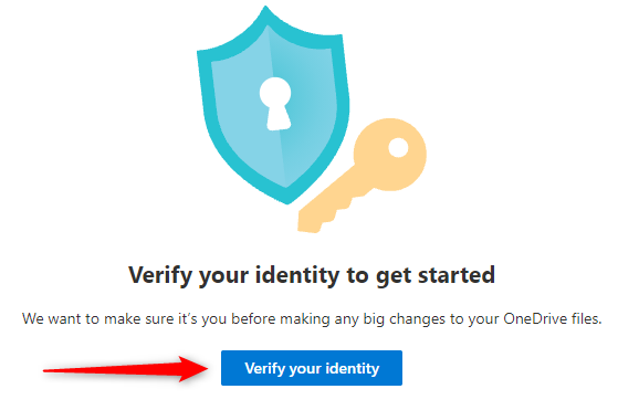 Click Verify Your Identity.