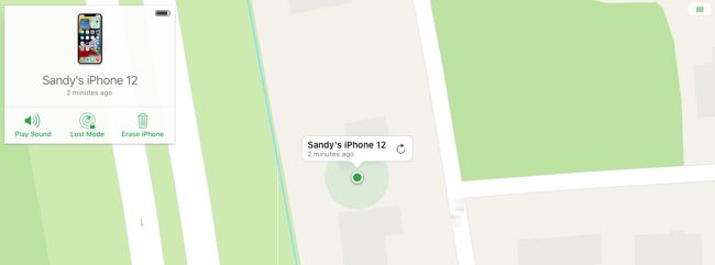 Locate the device in Find My on iCloud