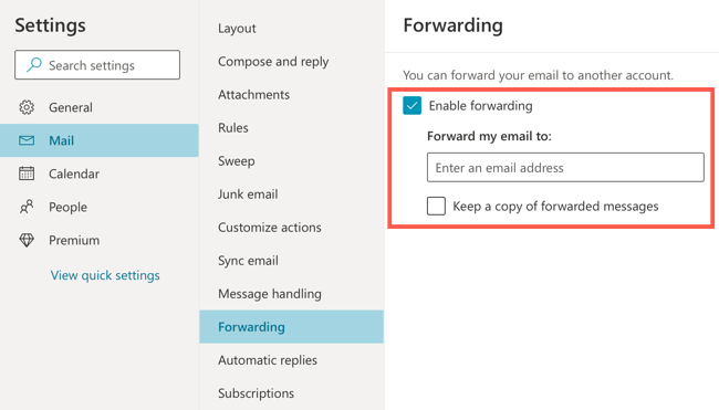 Forward all emails