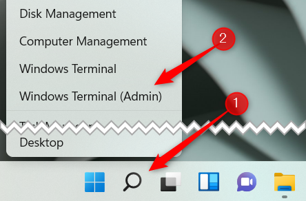 Open Windows Terminal Admin.
