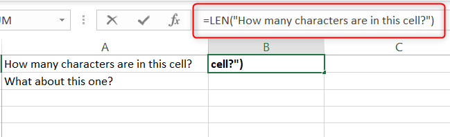 How to Count Characters in Microsoft Excel