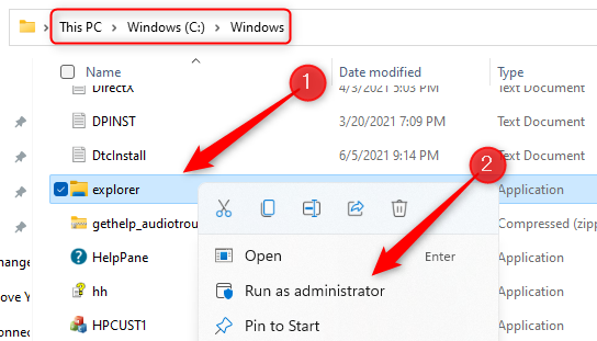 Run File Explorer as an Admin.