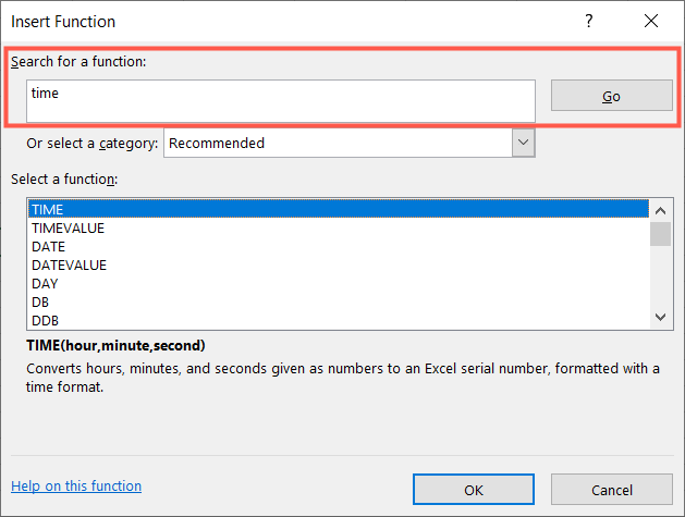 Search for a function