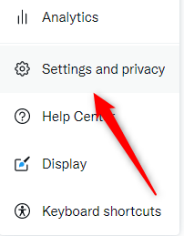 Select Settings and Privacy.