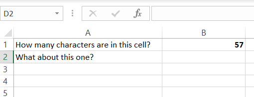 How to Count Characters in Microsoft Excel