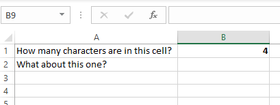 The count of the specified character.