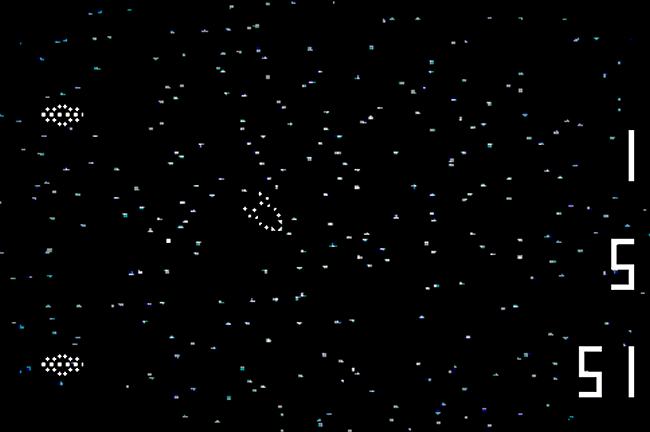 A screenshot of Computer Space (1971).