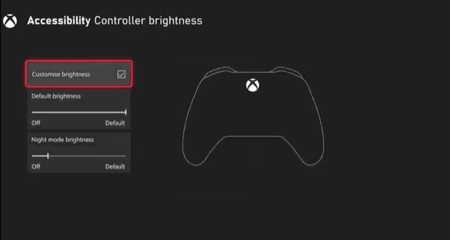 Dim controller lights on Xbox