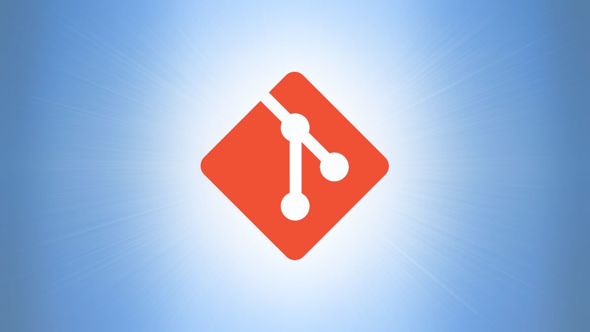 Git logo on a blue background