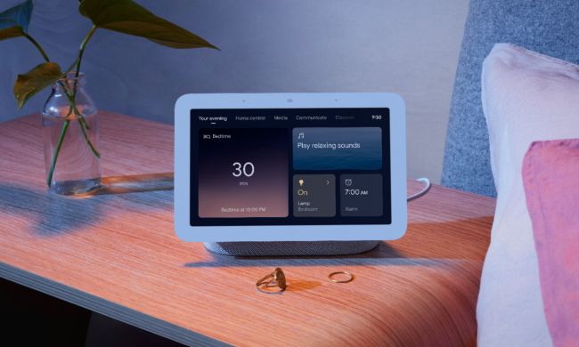 Google Nest Hub on nightstand