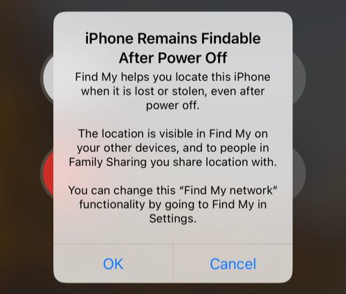 Findable iPhone message