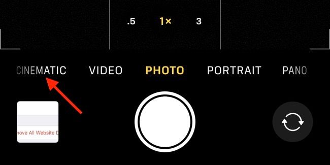 Enable Cinematic Mode in iOS 15 Camera