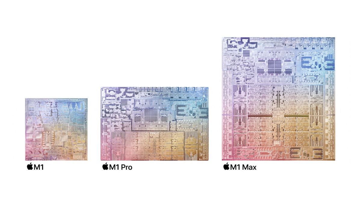The Apple M1, M1 Pro, and M1 Max Chips Side-by-Side